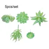 Decoratieve bloemen Wedding Artificiële Succulenten Plant 3-8 cm 5-stcs/set feesten Decor Plastic realistische nep bloemen thuis/kantoor