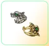 mode -accessoires voortreffelijk koper vergulde uitgeholde holte green eye tijger luipaard hoofd opening ring sieraden dames en heren ringen184C4463895