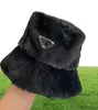 Designer Winter Fur Bucket Hat for Women Fashion Grost Warm Ladies Fisherman Hats Caps Ear quente2139885