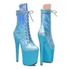Dance Shoes 20CM/8inches PU Upper Modern Sexy Nightclub Pole High Heel Platform Women's Ankle Boots 388
