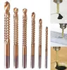 6pcs Titanium Coated HSS Drill Bit Set Electric Drill Plastic Metal Hole Grooving Saw Drills Wood Drilling Bits Carpenter Woodwork4466705