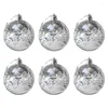 Dekoracyjne figurki 6pcs białe kulki śnieżne ozdoby świąteczne wiszące dekoracje drzew przezroczyste bombki kulki świąteczne