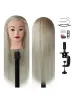 طراز رأس التدريب HEAD26-28 بوصة 100 ٪ الشعر الاصطناعية الشعر الشعر حريري رأس الشعر احترافية OMBRE DOLLS DOLLS رأس