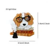 Broscher handgjorda söta akrylläsning bok hund för kvinnor barn harts härlig djurvalp brosch stift festtillbehör gåvor