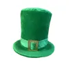 Berets St Patrick's Day Bash Party Green Hat Shamrock Velvet Tall Carnival Props Irish Fun Decoration