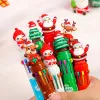 Pennor 24 st tecknad film jul 10 färger kulpoint pennor kawaii skola barn som skriver brevpapper söta jultomten snögubbar kontor leveranser