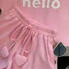 Meisjes kleren sets zomer kinderen shortsleeved pak tiener brief t -shirt shorts tracksuit outfit sportkleding set 240408