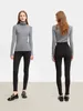 Damesjeans Amii Minimalistische kasjmere voor vrouwen Winter 2024 Hoge taille Slim-fit Warm dubbele taille potloodbroek Vrouw 12324081