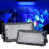 Nouveau 50W 100W 200W UV Flood Light AC220V 395NM 400NM Ultraviolet Fluorescent Stage Lampe avec bouche UE pour Bar Dance Party Blacklight