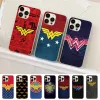 Wonder Woman Logo Hero Phone Case for iPhone 11 12 13 Mini 14 15 Pro Max XR 5 5s SE 2020 X XS 6 6s 7 8 Plus Clear TPU Cover
