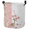 Sacchi per lavanderia Peach Blossom Petals foglie di fiori sporco Organizzatore a casa pieghevole Abbigliamento per bambini.