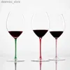 Wine Glasses JINYOUJIA-Austrian RIEDEL Style Red Wine lass Handmade Color Handle oblet Luxury Bordeaux Burundy Wine Taster Cup L49