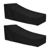 Chair Covers 2 Pcs Recliner Cover Outdoor Chaise Sunlounger Protection Dust-proof Waterproof Furniture Protector Polyester Sun-proof