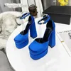 Dress Shoes Platform Super Hoge Heel Sandalen voor vrouwen Multicolor Buckle Strap Rome Summer Seksy Round Toe Runway Wedding Party