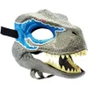 Dinosaur World Mask z otwierającą szczękę Tyrannosaurus Rex Halloween Cosplay Cosplay Costume Party Party Carnival Props Pełna głowa Helmet1245s