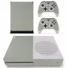 Autocollants Nouveaux autocollants pour peau en fibre de carbone pour la console Microsoft Xbox One et 2 contrôleurs pour l'autocollant Slim Skin Xbox One