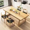 Japanese Solid Wood Dining Table For Dining Room Furniture Nordic home Small Apartment Rectangle Dining Table and Chair Set Z