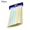 Disposable Cups Straws 100Pcs Colorful Drinking Plastique Plastic Milk Tea Soda Beverage Plastico Kitchen Wedding Party Supply