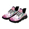 Lässige Schuhe florale Libelle Frauen Frauen Leichtes Flachmarke Außenmarke Dicke Sohle Sneakers weibliche Mädchen Schuhe