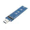 Kort M.2 till USB3.0 -adapter, B -nyckel M.2 SSD -adapter USB 3.0, USB till 2280 M2 SSD -enhetsadapter, NGFF Converter Reader Card