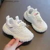 Sneakers Childrens Sports Shoes 2022 Autumn New Boys Mesh Ademende Girls Anti Slip Running Q240412