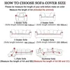 Pokrywa krzesła Sofa Sofa Soft Elastic Couch Slipcovers Protector Cover 1-4 Seaters