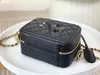 NIEUW 2024 Hoog uiterlijk Leer Leer Retro Kleine vierkante tas Temperament All-match Handtas Diamantketting Schoudertas Crossbody Body Tas 17*13*7.5