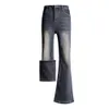 2024 Girl Jeans Womens Spring e Autunno Nuovi pantaloni di bagliori elastici ad alta vita ad alta vita