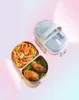 Set di stoviglie scatola pranzo portatile giapponese per bambini scuola 304 in acciaio inossidabile cucina a prova di perdite 1098140