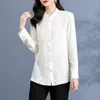 Camicette da donna Birdtree Line 2024 Jacquard Real Silk Professional Top Spring Driver Driver Kread Shirt per donne T38685QC