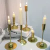 Ljushållare Metal Candelabra ljusstake Vintage Holder Stand for Wedding Dining Table Party Decorations