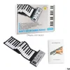 Usb Gadgets 61 Keys Roll Up Piano Portable Rechargeable Electronic Hand With Environmental Build In Speaker Sile Soft Keyboard For D Dhgoc