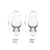 Glasögonuppsättning med 2 - Clear Shot Glasses Bar Set -Drinking Glass Set - Whisky Glass for Liquor, Scotch, Bourbon, Tequila