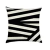 Pillow Modern Minimalist Geometric Linen Cover Office Sofa Nap Natural Silk Pillowcase For Hair And Skin