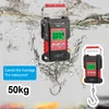 50Kg Full Waterproof Hanging Scale Portable Fish Hook Electronic Weighting Luggage Scale LCD Digital Scale with 1.5m Tape Ruler