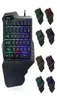 Professiona Wired GamingキーパッドカラフルなRGB LEDバックライト35キーワンハンド膜キーボードTeclado Mecanico Gamer keypad3004888