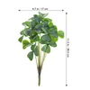 Fleurs décoratives Disposition de plante verte Diy Shamrock Picks Artificial Fake Bouquet Material Imitated Vase