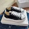 Мужские холст обувь дизайнер Maison Sneakers Women Black White Low Style Sport Shoes eu36-46 с коробкой