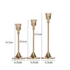 Titulares de vela 3 PCs/ set titular europeu de metal simples Decores de casamento de ouro castiçal Bar Party Party Lar Room Decorações de casa