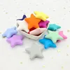 50100st Baby Five Pointed Star Food-Silicone Pärlor BPA-fria Chewy Tinging Diy Making Halsband Sensory Toy 240409