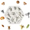 베이킹 곰팡이 3D 숲 동물 곰팡이 실리콘 곰팡이 DIY 케이크 장식 곰팡이 도구 장식 퐁당 장식