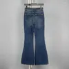 Jeans féminins 2024 Automne coréen Fashion High Waited Denim Pantalon Pantalon Pantalon Cotton Pant Pant