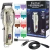 Clippers Kemei 2029 Full Metal Professional Hair Clipper For Men Electric Beard Hair Trimmer Cordless Haircut Machine Justerbar