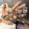 Modemerk pols horloges vrouwen meisje Arabische cijfers Dial Style staal metaal met klok CA 117