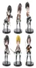 6pcsset Attack on Titan Anime Figura Rivaille Figura Mikasa Action Figura Eren Jaeger Figurina Figurina giocattolo di figurina H11245390566