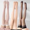calcetines altos hasta hasta el muslo para mujer、medias transpirables、a rayas、por encima de la rodilla、de alta calidad
