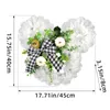 Kwiaty dekoracyjne x6HD sztuczny letni wieniec Bowknot do drzwi frontowych w ogrodzie dekoracje przyjęcia weselnego