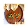 Pinnen, broches broche vintage email groen kleur plant parels pin lotus blad bosbessen cherry bloem bamboe voor vrouwen sieraden gi dhte8