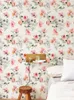 Wallpapers Elegant Pink Floral Peel And Stick Wallpaper Chic Living Room Flower Self Adhesive Sticker PVC Home Furniture Cabinet Decorative