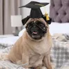 Hundkläder Bachelor Hat For Pets iögonfallande husdjurstillbehör Justerbar examen med Tassel Cats Dogs Cosplay Party